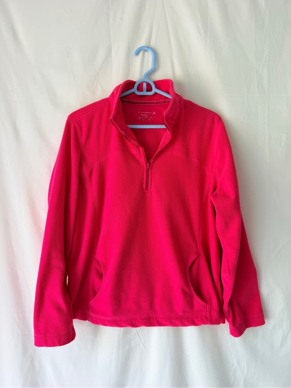 tek gear Hot Pink Quarter-Zip Fleece Pullover